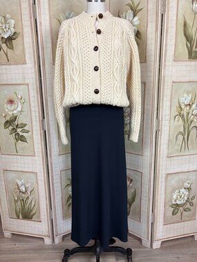 Vintage Navy Maxi Skirt